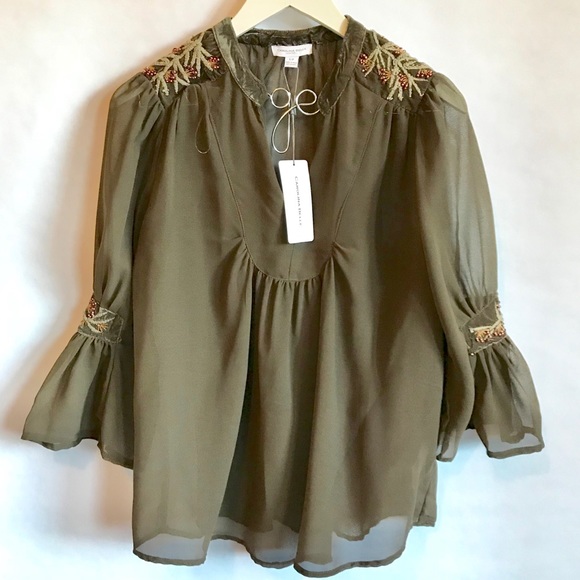 Carolina Belle Tops - NWT CAROLINA BELLE Boho Embroidered Blouse